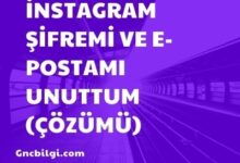 Instagram Sifremi Ve E Postami Unuttum Cozumu