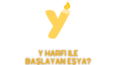 Y Harfi ile Başlayan Eşya